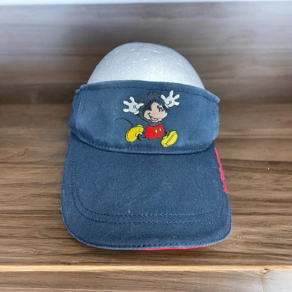 Walt Disney World Blue Mickey Mouse Youth Visor Embroidered Vintage‎